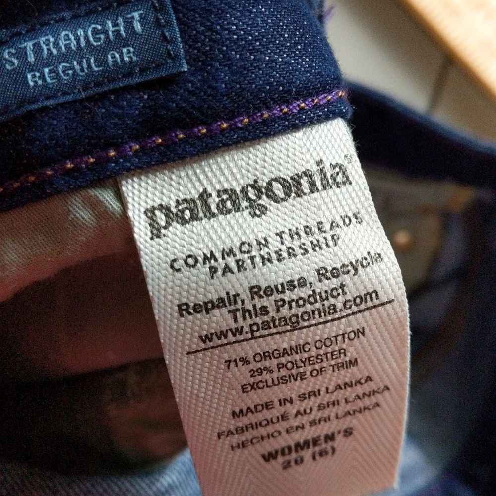 Patagonia straight leg regular dark wash women's jeans size 28 - Picture 9 of 12